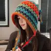 Gorro de Punto Estilo Fair Isle Pasamontañas Grueso de Invierno Protección para Orejas Protección para el Cuello Cortavientos Gorro Cálido Patrón de Punto