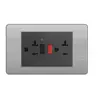 Interruptor Doméstico Empotrado GFCI Transfronterizo Venta Directa del Fabricante Tipo Oculto Panel 118 Enchufe de Protección contra Fugas 20A