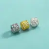 Prata Esterlina S925 Banhada a Ouro Contas Espaçadoras de Diamante Inlaid de Precisão Contas Pequenas Florzinhas de Zircônia Pulseira de Cristal Acessórios DIY