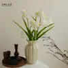 Flor Artificial Iris PU Estilo Pintura al Óleo Francesa Material de Flor para Boda Decoración de Boda Muebles para el Hogar Flor Falsa Flor de Iris