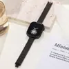 Adecuado para Apple Watch 11ª Generación Modelo Fino Lleno de Estrellas con Cuatro Filas de Diamantes Incrustados Correa de Aleación de Zinc para Venta Transfronteriza
