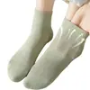 Calcetines de Algodón Puro para Mujer, Estilo Delgado de Primavera y Otoño, Calcetines Invisible Ultra-Delgados, Absorbentes de Sudor, Color Sólido, Malla de Verano, Anti-Olor, Transpirables, Calcetines Cortos de Algodón de Xinjiang