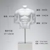 Soporte de Exhibición para Modelo Masculino Maniquí de Medio Cuerpo Negro y Blanco Accesorios para Escaparate de Tienda de Ropa para Hombres Modelo de Cuerpo Completo
