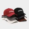 Gorra de Béisbol de Algodón Suave con Visera Plana Estilo Coreano Bordada con Letras para Mujer, Gorra de Béisbol Ins Retro Americana Bordada para Adelgazar el Rostro para Hombre