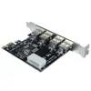 Tarjeta de Expansión PCI-E a USB3.0 4 puertos Computadora de Escritorio Multi-interfaz Divisor de Alta Velocidad Extensor de Uno a Cuatro