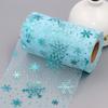 Corte Recto Malla Copo de Nieve Accesorios para la Cabeza con Lazo Grande para Niños Adornos para el Cabello de Cinta Hechos a Mano Horquilla Material DIY R087