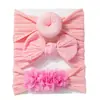 Set de 3 Piezas de Diadema con Lazo para Bebé Transfronterizo, Pañuelo Ancho de Nylon Sin Costuras para Niños Europeos y Americanos, Diadema para Bebé