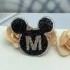 Fábrica de novas bolsas de roupas patch tendência mickey mouse diamante pasta de pano requintado moda pérola figura quente atacado