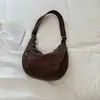 Bolsa casual grande de estampa de leopardo, bolsa transversal retrô estilo Hong Kong ins, bolsa de ombro de nicho, bolsa de bolinho da moda de alta costura