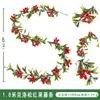 Guirlanda de Natal Artificial Transfronteiriça com Frutas Vermelhas para Decoração de Parede e Mesa de Jantar, Guirlanda Artificial Atacado em Estoque