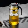 Taza Elegante Vidrio Espeso Resistente a Altas Temperaturas Juego de Té Casero Infusor de Té Separación de Té y Agua Preparación de Té con un Botón