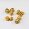 Cuentas de oro con arena de diamante, accesorios de cuerda para pulsera, accesorios de bricolaje, cuentas de transferencia de esmalte dorado, cuentas de cuerda azul quemada