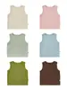 Wulibu Yi Procesamiento Personalizado Chaleco de Punto sin Mangas para Niñas en Múltiples Colores, Ropa Versátil y Fresca