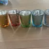 Taza para Vela Cielo Estrellado Plata Rota Electrochapada Transfronteriza de Amazon Aromaterapia Taza Vacía Adornos DIY Portavela de Vidrio con Manchas Doradas Rotas