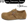 En stock~ Zapatos Birkenstock de cuero genuino con plataforma oculta para mujer, suela suave, cómodos de llevar, zapatos slip-on versátiles