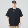 Camiseta de Verano 2025 Nueva de Manga Corta para Hombre Holgada Talla Grande Retro Juvenil Estampada Combinable Camiseta Casual Top de Moda