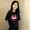 Camiseta de manga larga con retazos de algodón puro para niñas, nueva y versátil, elegante, estilo dos piezas falsas, para niñas mayores, primavera y otoño 2026