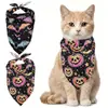 Bandana para mascotas transfronteriza Gato y perro fantasma de Halloween Bufanda triangular decorativa Bufanda decorativa para el cuello de fiesta navideña