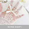 MeiasLolita com Renda na Borda, Meia-Calça, Cor Off-White com Laço Preto, Meias de Rede Vazadas, Meias Curtas JK, Exclusivamente para Exportação Transfronteiriça