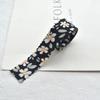Flor prensada de 25 mm cinta de tela lazo hecho a mano accesorios para el cabello tocado material casero DIY sombrero accesorios de ropa