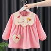Overol infantil babero para comer de bebé delantal princesa femenina impermeable anti-suciedad estilo extranjero otoño e invierno niño bebé vestido al revés