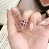 Pulsera de Concha Blanca de Trébol de Cuatro Hojas Estilo Xiaohongshu para Mujer, Diseño de Nicho, Dulce y de Lujo Ligero, Textura Exquisita y de Alta Calidad