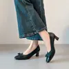 2026~Zapatos Cuadrados para Mujer con Lazo Estilo Francés, Zapatos Negros Bajos para el Trabajo que Son Cómodos, No Cansan los Pies, con Tacones Altos Delgados