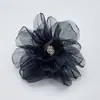 45/90mm Hilo de Seda Flor Accesorios Malla Hilo Borde Quemado Flor Accesorios Flor de Tela Hecho a Mano DIY Accesorios para Tocados