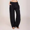 Ropa de mujer transfronteriza 2024 nueva europea y americana Amazon eBay Europa y América talla grande suelta algodón y lino pantalones casuales mujeres
