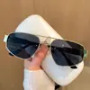 Gafas de Sol Vintage de Alta Gama para Mujer con Doble Puente, Versátiles de Moda Color Té con Protección UV Tendencia