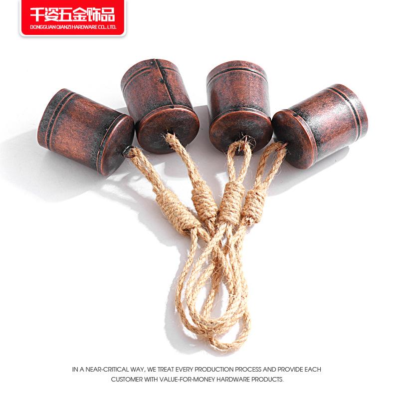 单个铁皮筒麻绳铃铛14