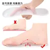 Plantillas suaves transparentes de tres cuartos para tacones altos de mujer, zapatos de verano de tacón, sandalias de verano antideslizantes, soportes para el arco