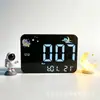 Relógio de Espelho Criativo Mais Vendido da Amazon, Relógio Multifuncional com Temperatura, Relógio LED, Design Simples com Exibição do Dia da Semana 2715