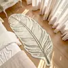 Alfombra de piso de cocina de algodón fino, alfombra de dormitorio, alfombra larga de tira, alfombra suave, alfombra impresa para mesita de noche, decoración del hogar XT