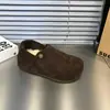Zapatos Slip-On de Suela Gruesa para Mujer Birkenstock de Dos Usos Invierno 2025 Nuevos con Forro de Felpa Aumento de Altura para Dedo Gordo Zapatos Feos-Lindos de Moda