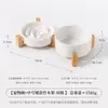 Tigela para Pet Color Sólido Estilo Minimalista Criativo com Suporte, Tigela Anti-Derramamento para Gato, Tigela para Cachorro, Tigela Alimentadora Lenta Anti-Engasgo, Tigela de Água para Gato