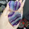 Donghai Venta al por mayor Espécimen Mineral de Fluorita Arcoíris Natural Piedra de Energía Cristalina Rayada Cristales de Amor Artesanías Adornos de Juego