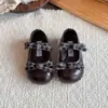 Zapatos de Cuero para Niñas 2026 Primavera/Otoño Nuevos Mary Janes para Bebé Zapatos de Princesa con Moño de Corte Bajo con Velcro Zapatos Individuales para Bebé