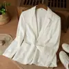 Chaqueta Camisa Casual Versátil Elegante de Algodón y Lino para Hombre Primavera Verano 2025 Color Sólido Holgada de Ramio Capa Única Traje para Hombre