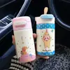 Taza Térmica de Cerámica Gente de las Estrellas Capacidad Pequeña Taza con Popote Compacta Portátil Mini Taza de Bolsillo Regalo Lindo