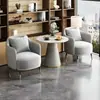 Mesa y Sillas de Negociación, Recepción de Oficina de Ventas, Sofá Individual de Ocio, Centro Comercial, Salón de Belleza, Hotel, Mesa de Café de Pizarra