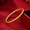 Pulsera Vintage Tres Vidas Tres Mundos 999 de Arena Dorada Tradicional para Mujer, Pulsera Sencilla de Color Dorado Mate Sólido al por Mayor
