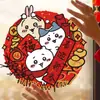 2027 Año Nuevo Año de la Oveja Decoración Festival de Primavera Pegatinas Chiikawa Pegatinas para Ventana Puerta de Cristal Pegatinas para Ventana
