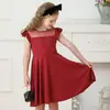 Vestido de Fiesta de Verano 2026 para Niñas con Volantes, Malla y Encaje Disfraz de Princesa para Actuación Infantil