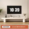 Mesa de centro con forma de nube para sala de estar, adecuada para espacios pequeños, color crema, moderna, diseño simple y moderno, mesa baja única, mesa de centro simple para interiores