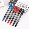 Marcador pequeño de doble punta 120 negro resistente al agua secado rápido color fineliner estudiante cuenta manual dibujo delineador al por mayor
