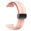 Hebilla Magnética Plegable Universal de Cabeza Plana Correa de Reloj de Silicona Adecuada para 18/20/22/24mm Samsung/Huawei Correa Magnética para Reloj