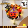 Linterna de Calabaza de Halloween Guirnalda Luminosa Decoración Colgante de Puerta Decoración de Tienda Accesorios Decoración de Ambiente de Fiesta Colgante