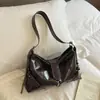 Bolsa de Ombro Vintage para Uso Diário Outono/Inverno 2026 para Mulheres, Nova Bolsa de Ombro Simples de Grande Capacidade, Bolsa Tote Versátil Transversal