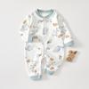 Roupas Body para Recém-Nascidos Estampadas Fofas Algodão Puro Classe A Outono Roupas de Coelhinho Sem Osso para Meninos e Meninas Roupas de Macacão de Manga Longa para Bebês